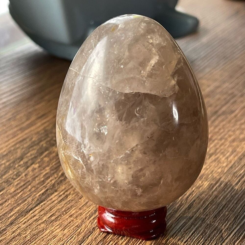 Smoky Quartz egg crystal 2.5” medium stone healing feng shui
